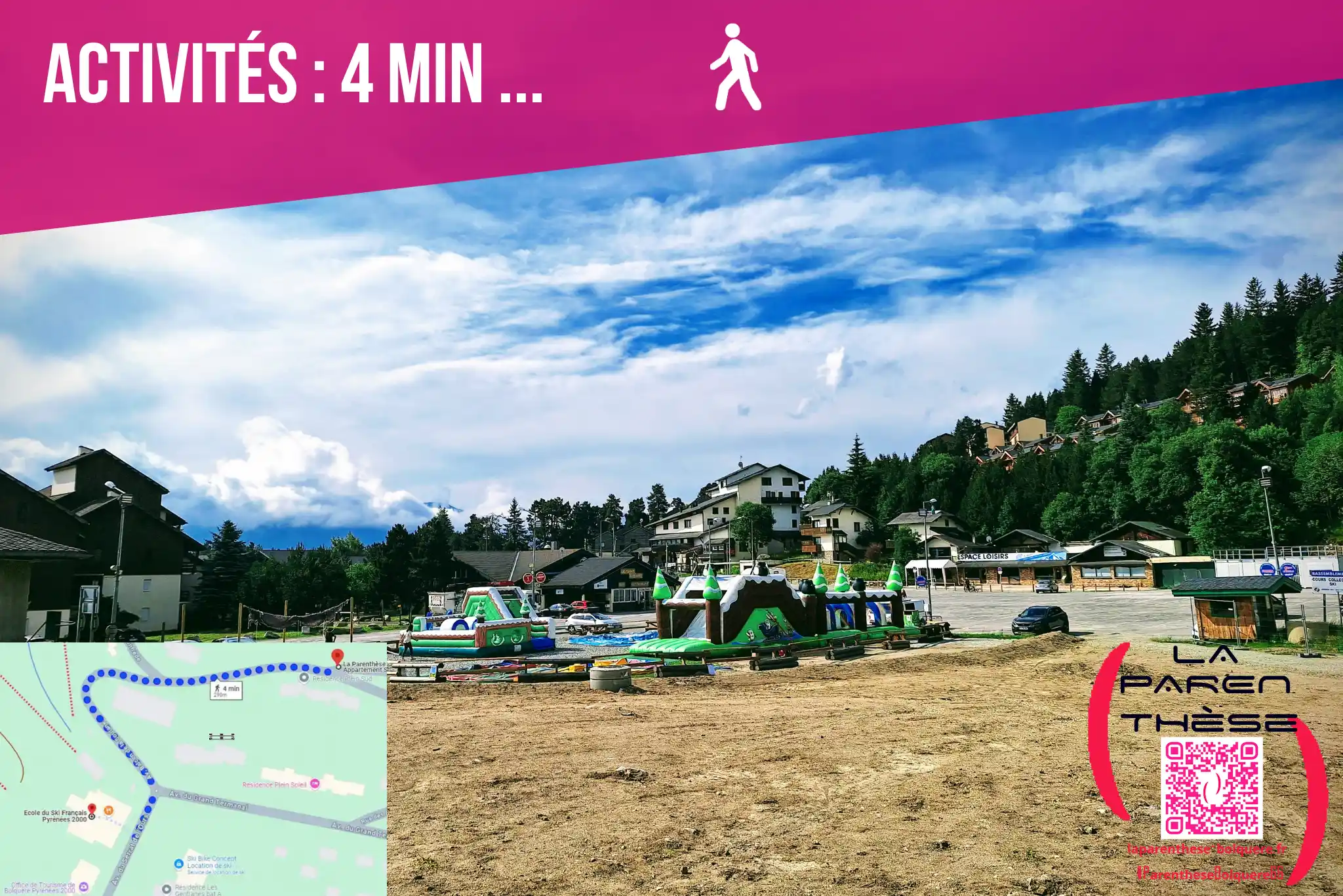 Appartement en location pour vacances d’été dans les Pyrénées, proche luge sur rail